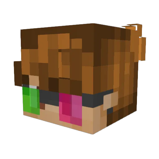 Turikob Minecraft avatar head, 3D render