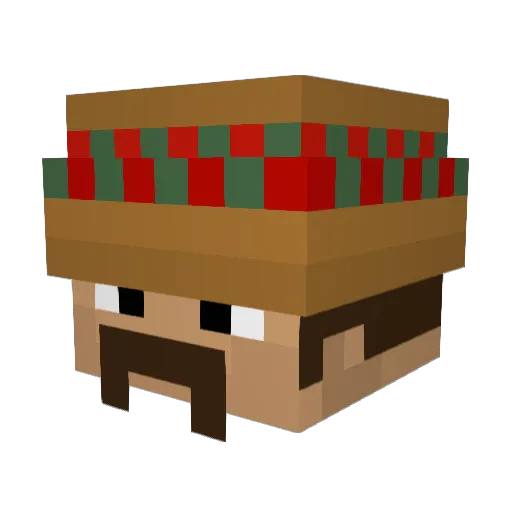 Turin_jp Minecraft avatar head, 3D render