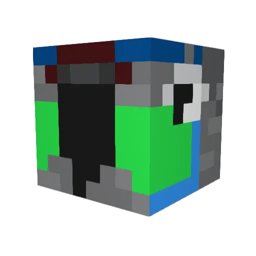 Turkasak Minecraft avatar head, 3D render