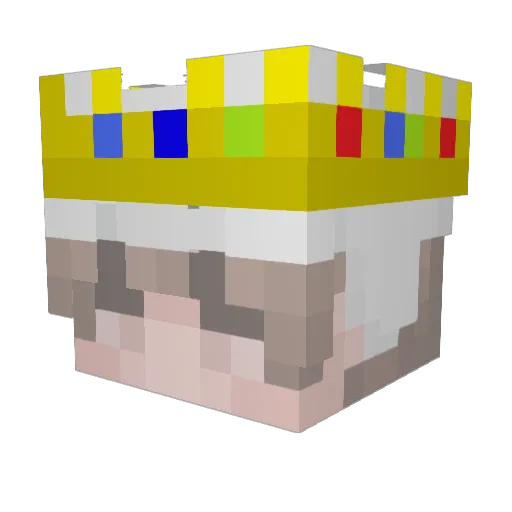TurkeyFX Minecraft avatar head, 3D render