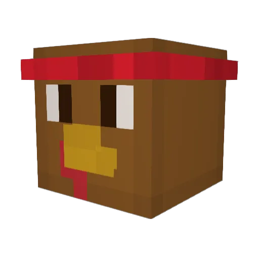 Turkey_wing Minecraft avatar head, 3D render