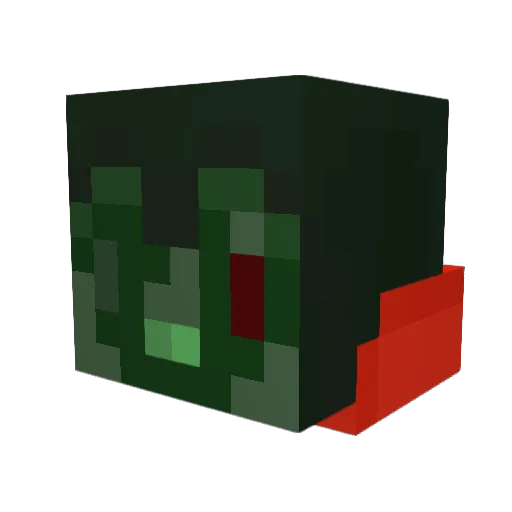 Turkeymilo Minecraft avatar head, 3D render