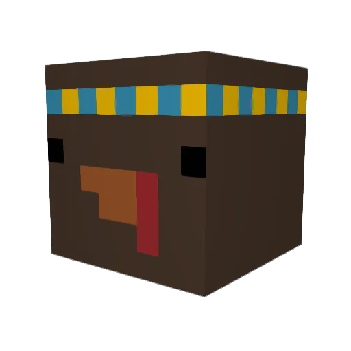 Turkminister Minecraft avatar head, 3D render