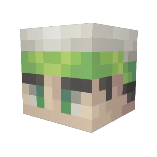 Turkoss Minecraft avatar head, 3D render