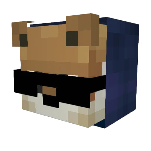 TurksMC Minecraft avatar head, 3D render