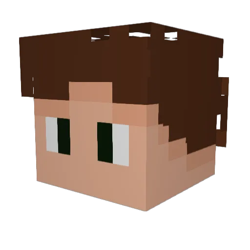 Turman108 Minecraft avatar head, 3D render
