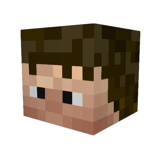 Turman Minecraft avatar head, 3D render