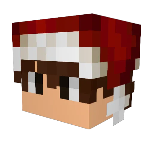 Turmik Minecraft avatar head, 3D render