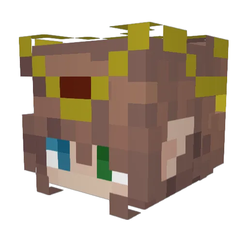 Turmolii Minecraft avatar head, 3D render