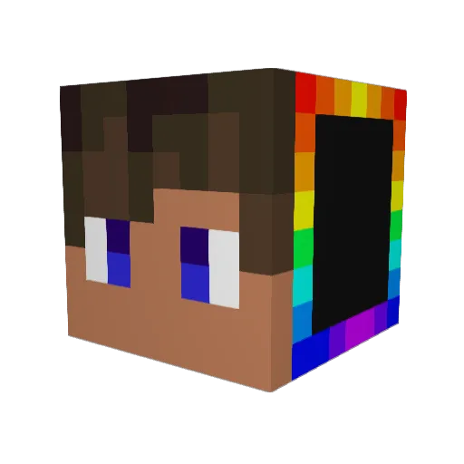 Turmspitze Minecraft avatar head, 3D render