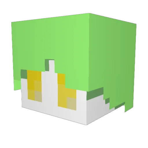 Turn7X Minecraft avatar head, 3D render