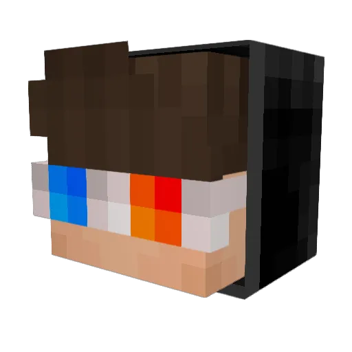 TurnDownForLimex Minecraft avatar head, 3D render