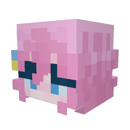 TurnOnTV Minecraft avatar head, 3D render