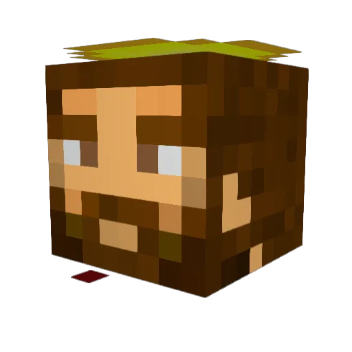 TurnUpForJesus Minecraft avatar head, 3D render