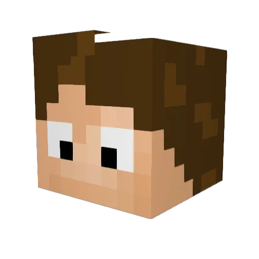 Turnal Minecraft avatar head, 3D render