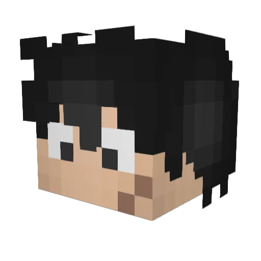 TurnedDiagram Minecraft avatar head, 3D render