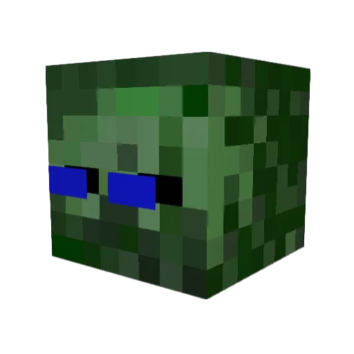 TurnerT Minecraft avatar head, 3D render