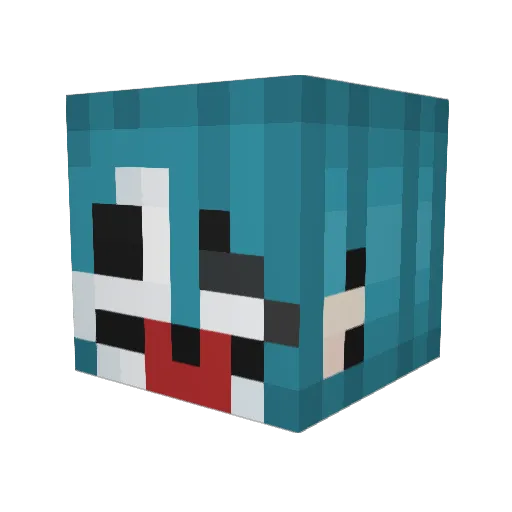 TurningCupid Minecraft avatar head, 3D render