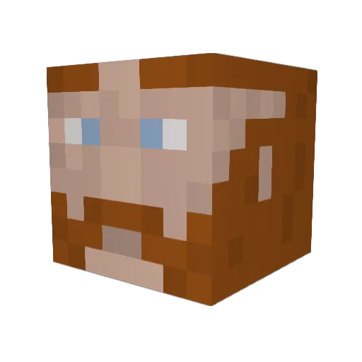 Turnipbloke Minecraft avatar head, 3D render