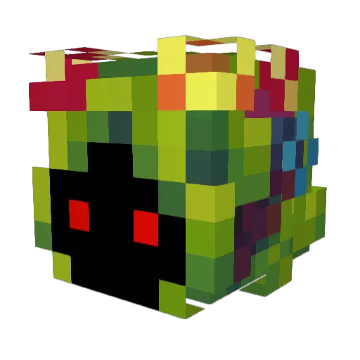 Turniped Minecraft avatar head, 3D render