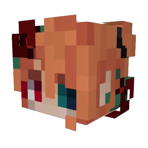 Turnipmanz Minecraft avatar head, 3D render