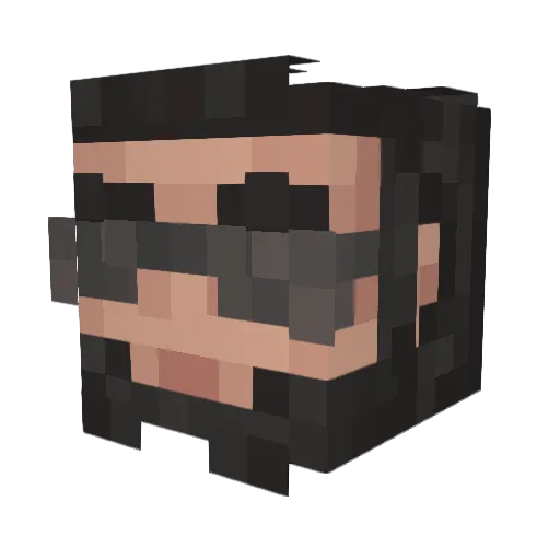 Turnsey Minecraft avatar head, 3D render
