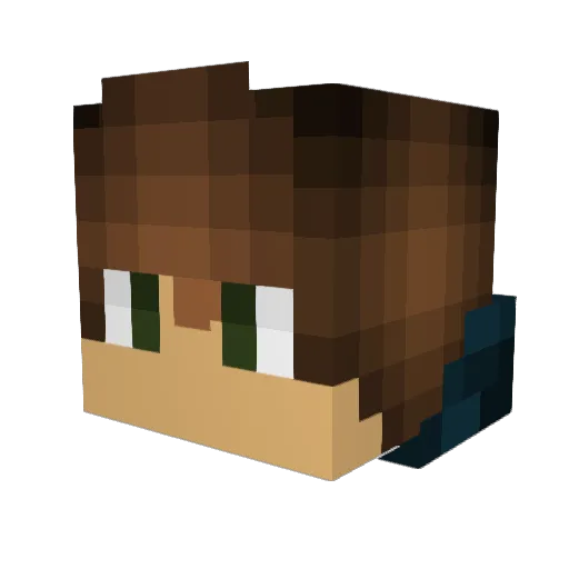 Turond Minecraft avatar head, 3D render