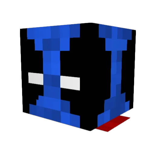 TurqMage Minecraft avatar head, 3D render