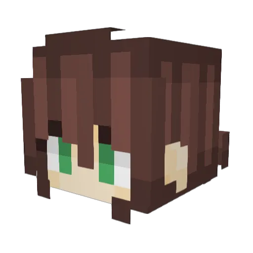 TurquoiseCherry Minecraft avatar head, 3D render