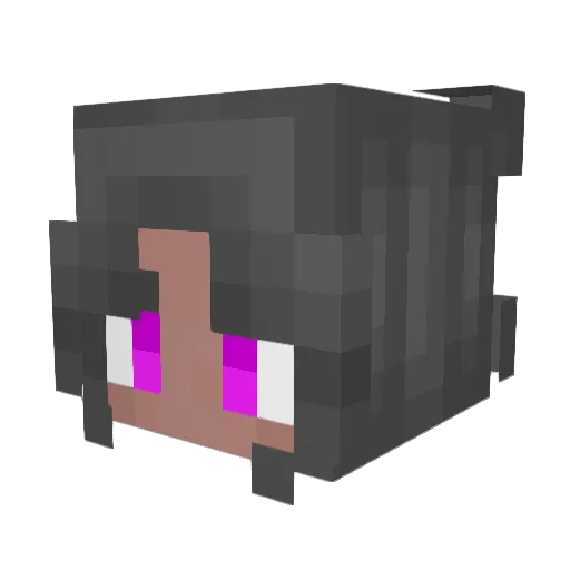 TurquoiseK Minecraft avatar head, 3D render