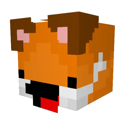 TurretVaan Minecraft avatar head, 3D render