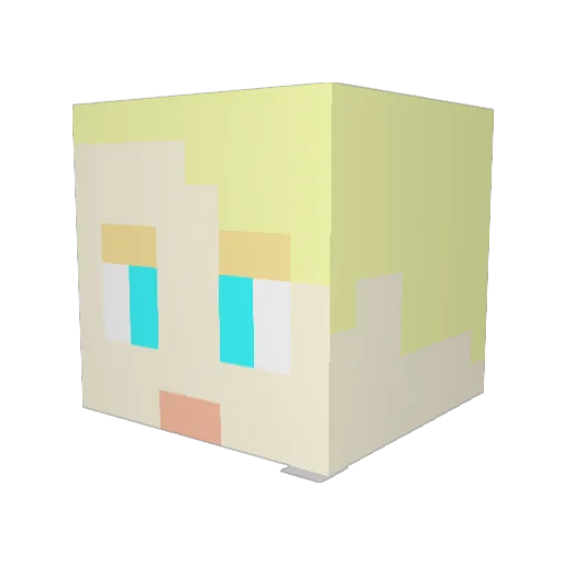 Turretz6850 Minecraft avatar head, 3D render