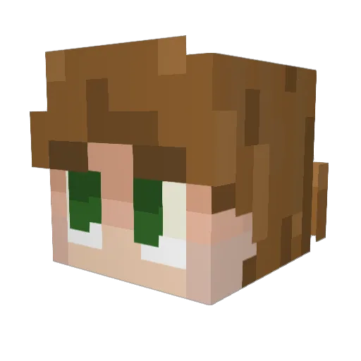 Turrmo Minecraft avatar head, 3D render