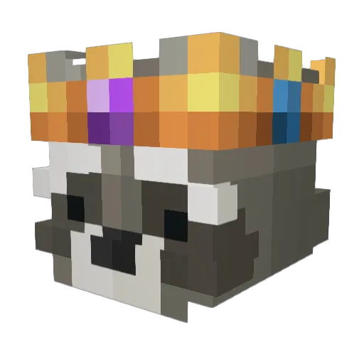 TurronChill Minecraft avatar head, 3D render