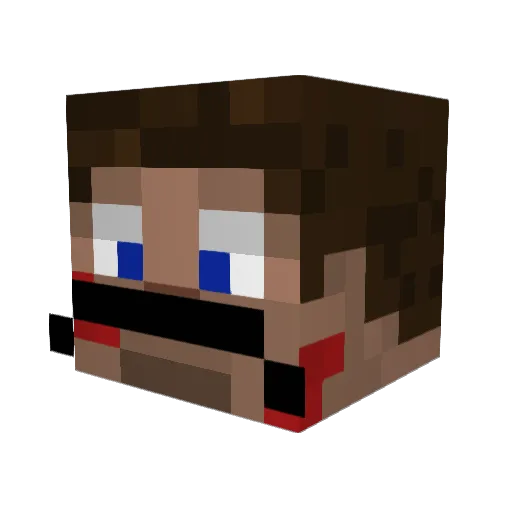 TurskiTV Minecraft avatar head, 3D render