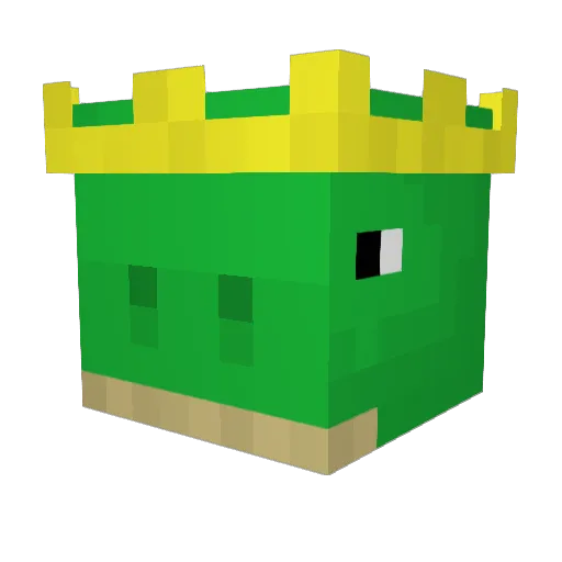 Turtelex Minecraft avatar head, 3D render