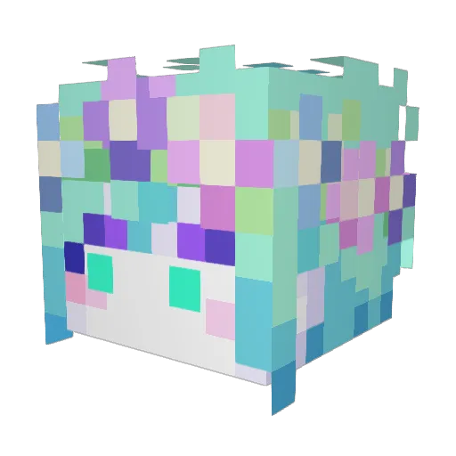Turtle023 Minecraft avatar head, 3D render