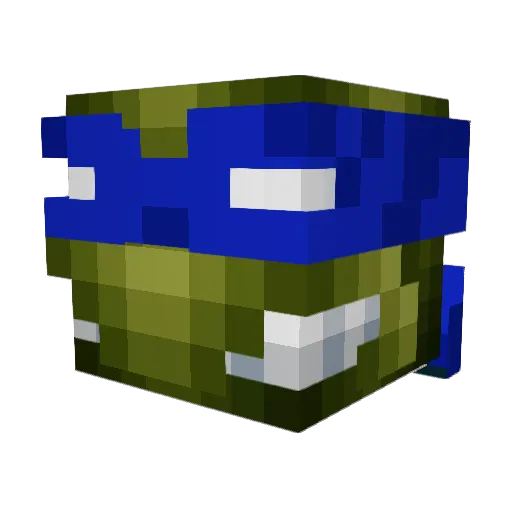 Turtle06 Minecraft avatar head, 3D render