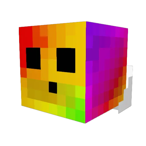 Turtle49 Minecraft avatar head, 3D render