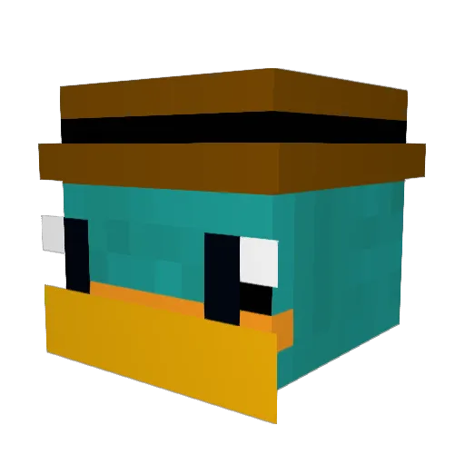 Turtle7892 Minecraft avatar head, 3D render