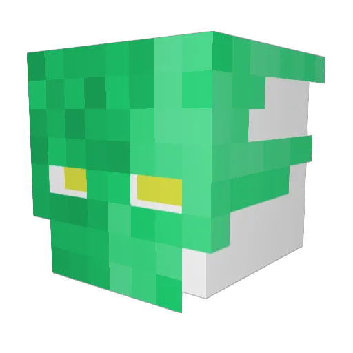 TurtleDragon1 Minecraft avatar head, 3D render