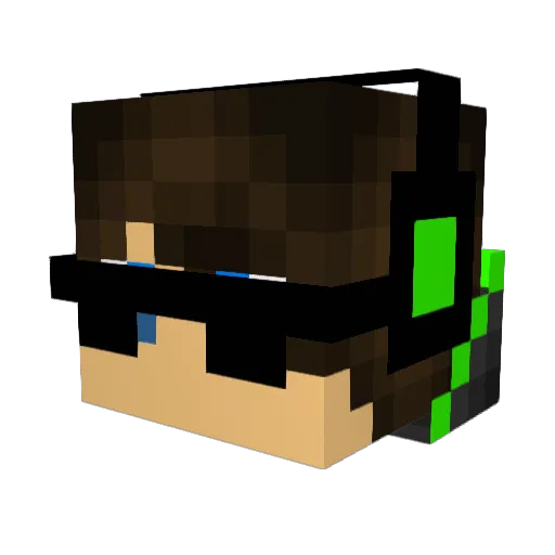 TurtleMaster114 Minecraft avatar head, 3D render