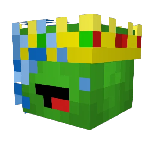 TurtleSkiing Minecraft avatar head, 3D render