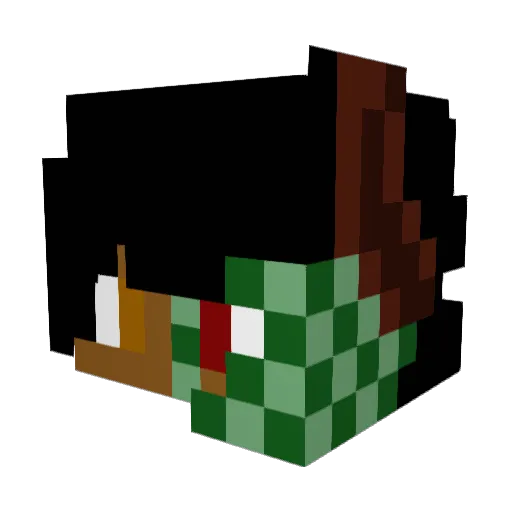 Turtle_DemonYT Minecraft avatar head, 3D render