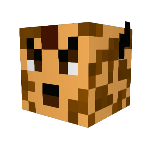 Turtle_Giraffe Minecraft avatar head, 3D render