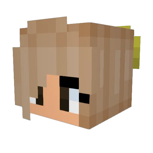 Turtle_Girl929 Minecraft avatar head, 3D render
