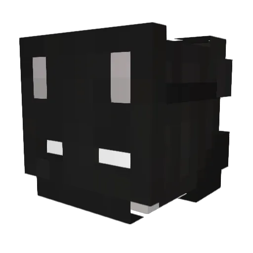 Turtledovelll Minecraft avatar head, 3D render