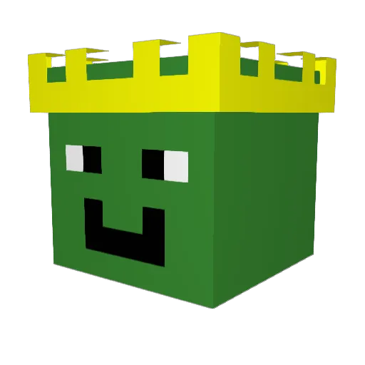 Turtleking24 Minecraft avatar head, 3D render