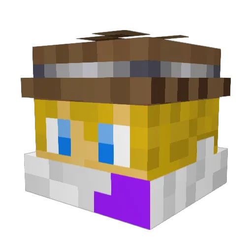 Turtlekv Minecraft avatar head, 3D render