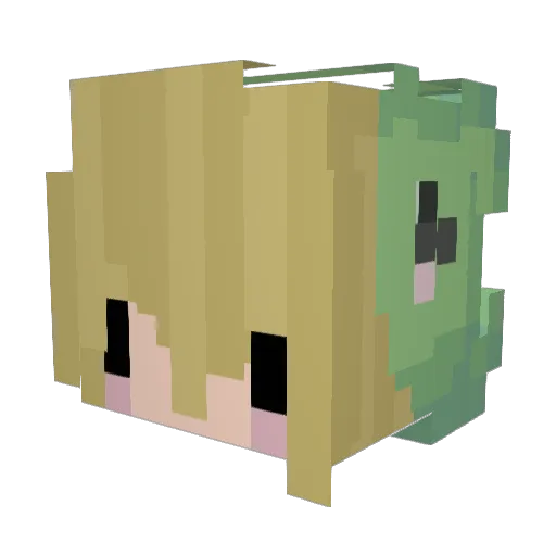 Turtleluvr Minecraft avatar head, 3D render